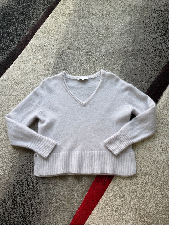 White + Warren Sweaters - White + Warren V Neck Cashmere Sweater